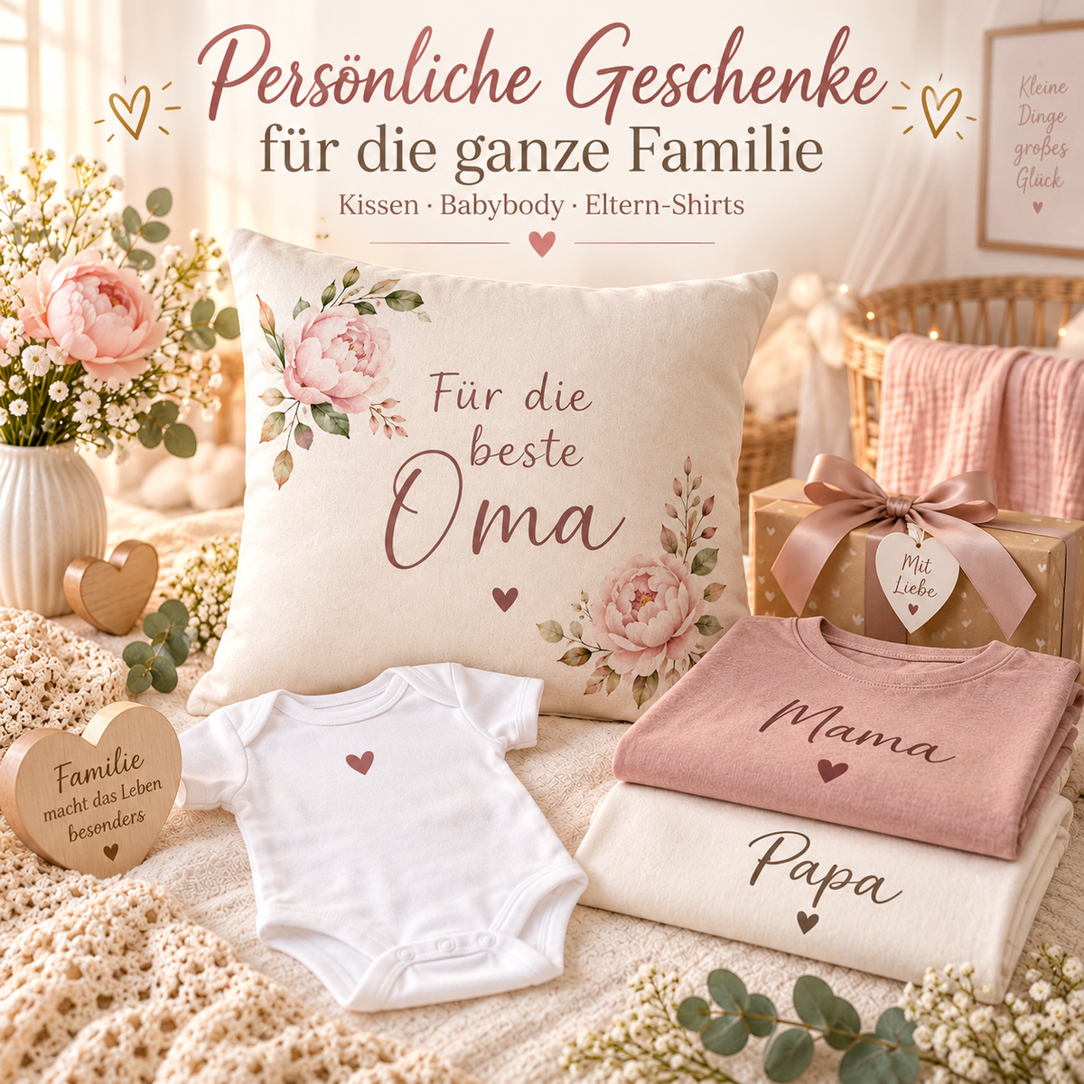 Personalisierte Geschenke für Oma, Baby und Eltern