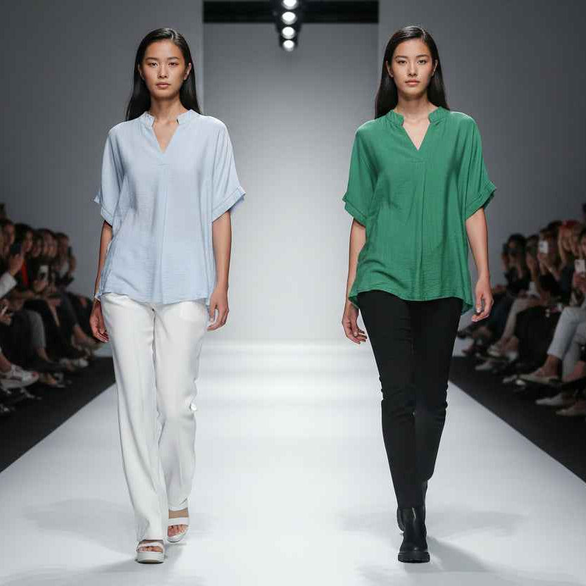 Shirt-Bluse Lisa V Ausschnitt für stilvolle Outfits und eleganten Look - Nicky's Kleiderstuebchen