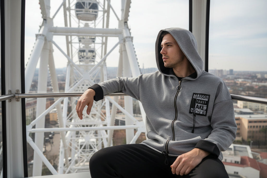 Jacke mit Charaktervoller Applikation und Kapuze und