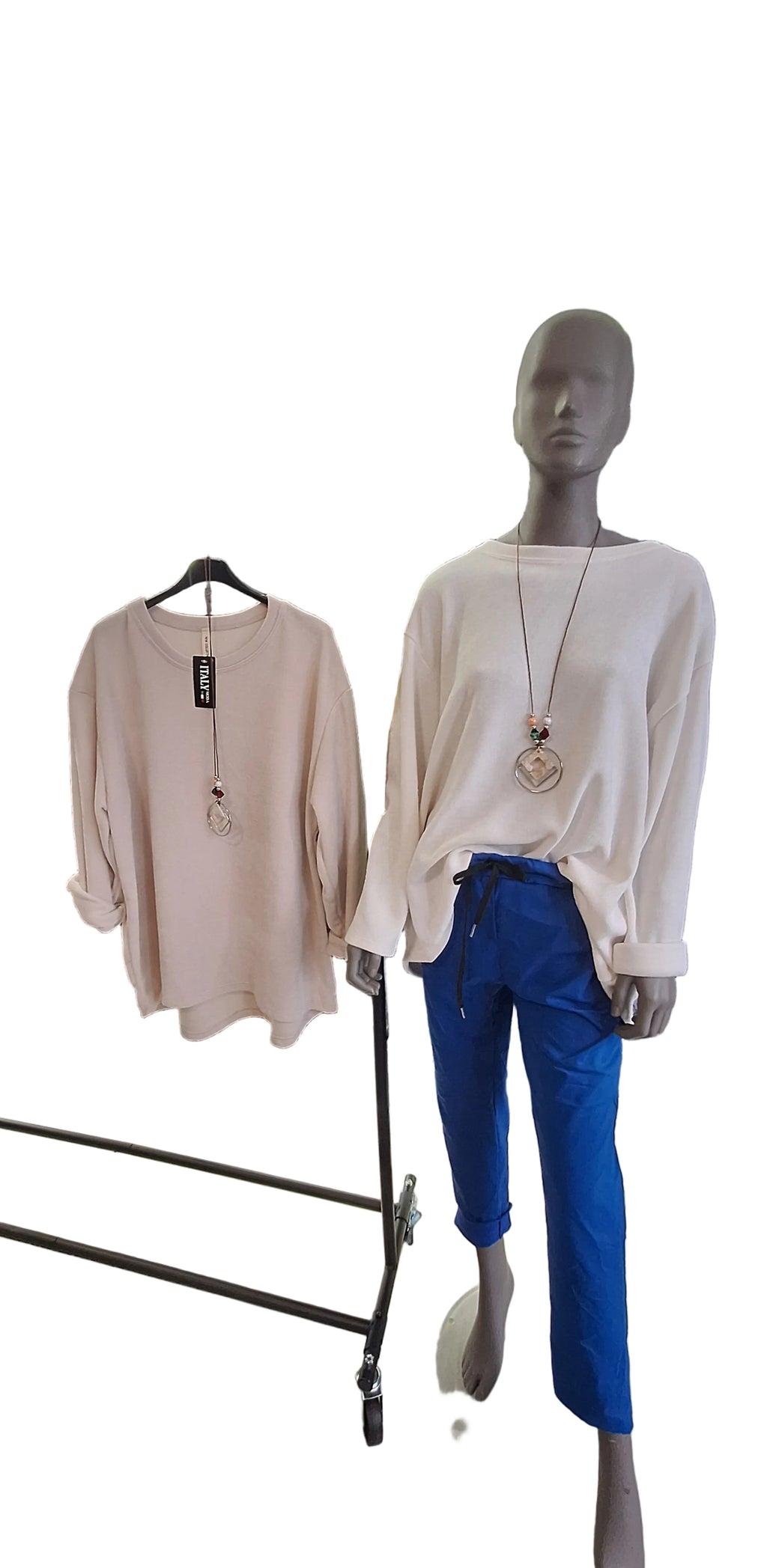 Pulli Langarm  in Cord Optik Olga