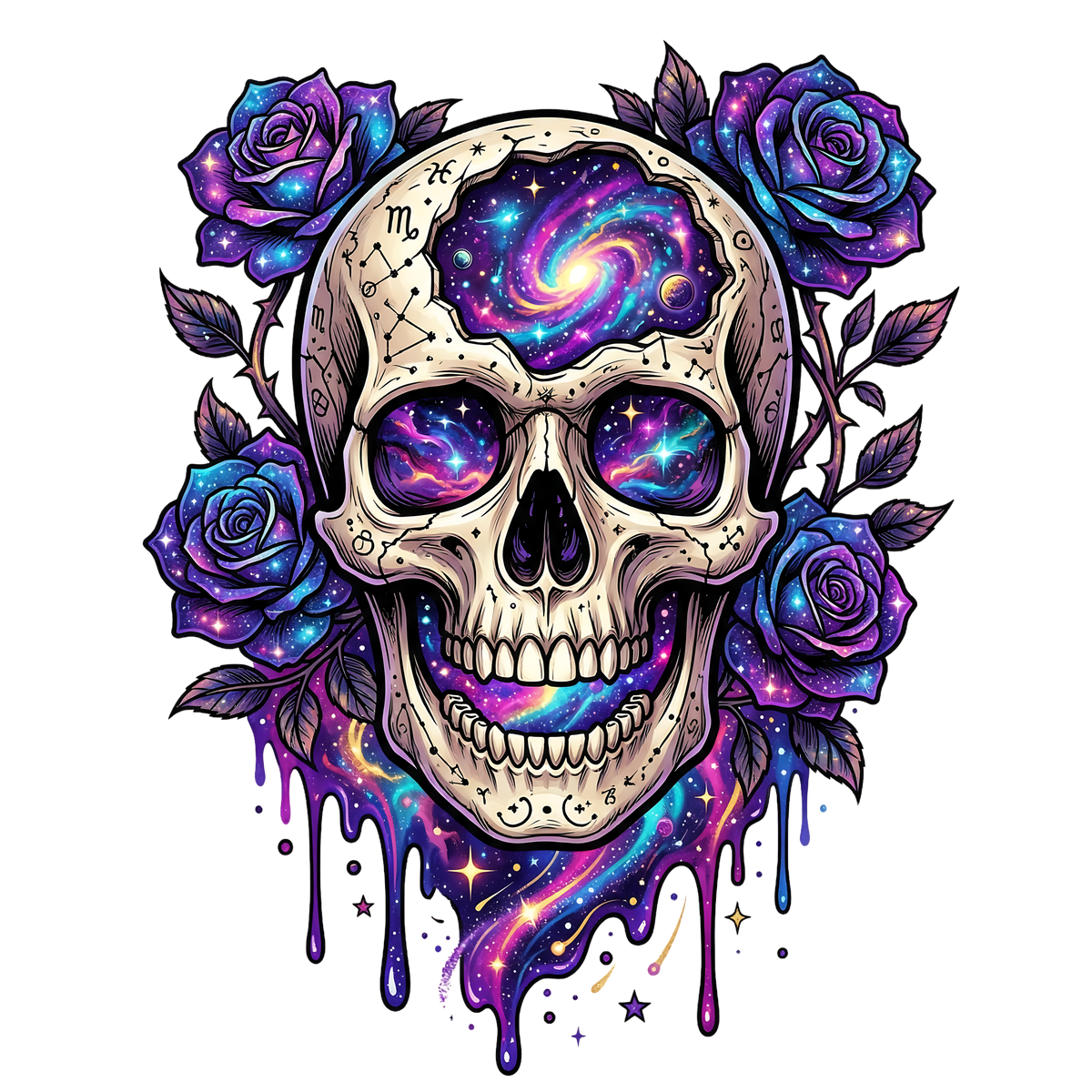 Floral Skull 10 – Bügelbild BB-6019