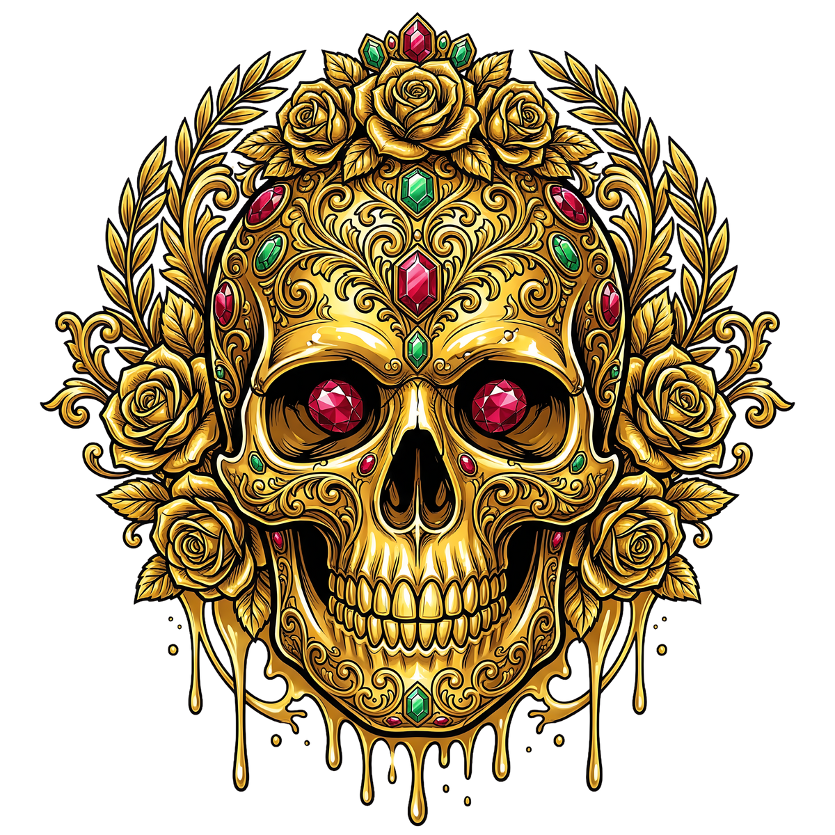 Floral Skull 11 – Bügelbild BB-6020