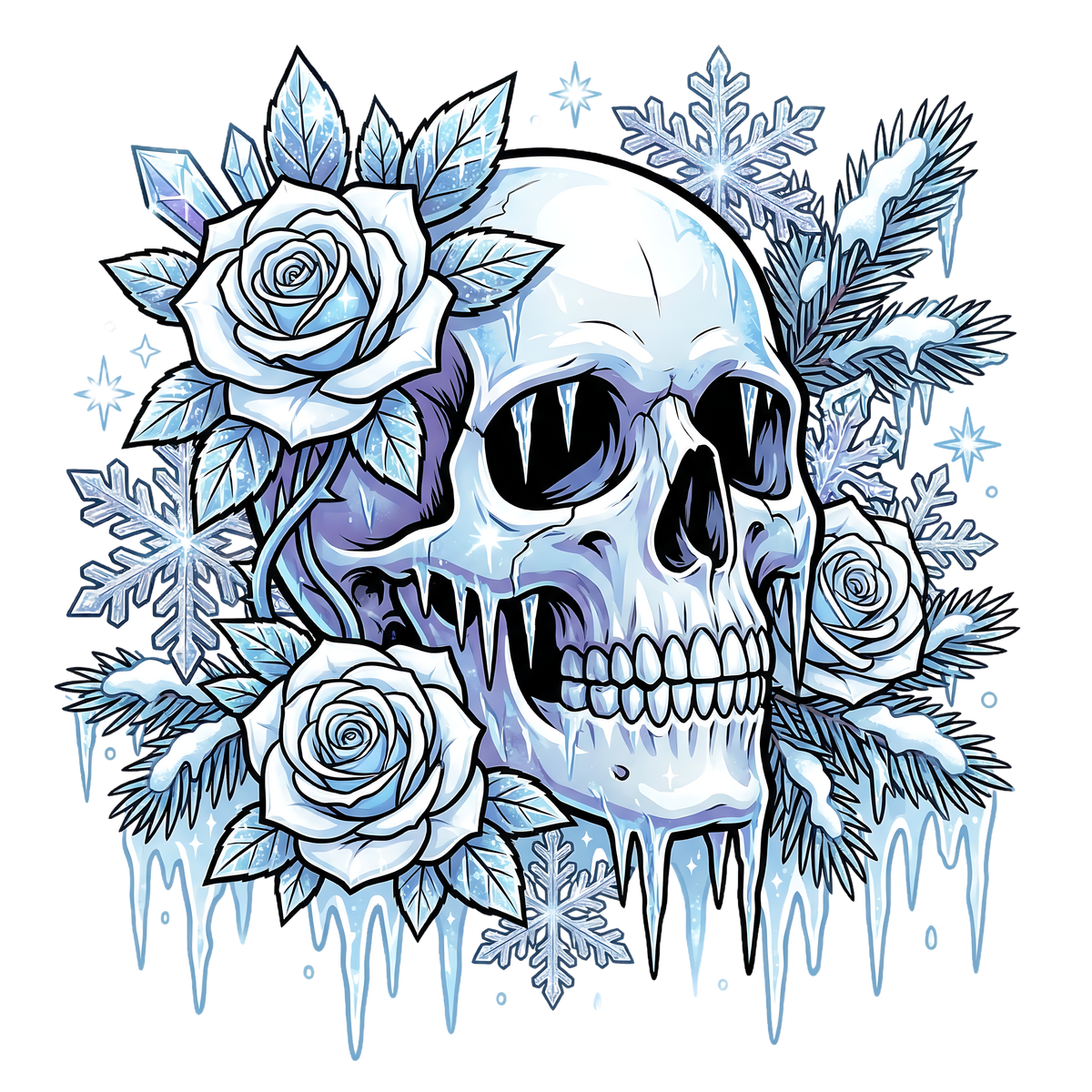 Floral Skull 14 – Bügelbild BB-6023