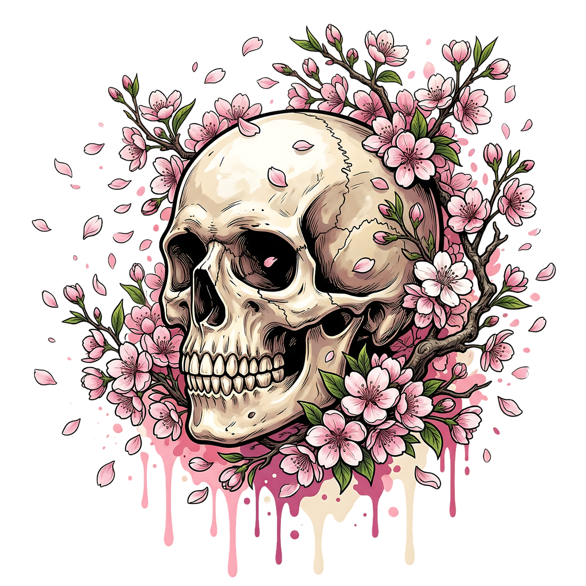 Floral Skull 22 – Bügelbild BB-6031
