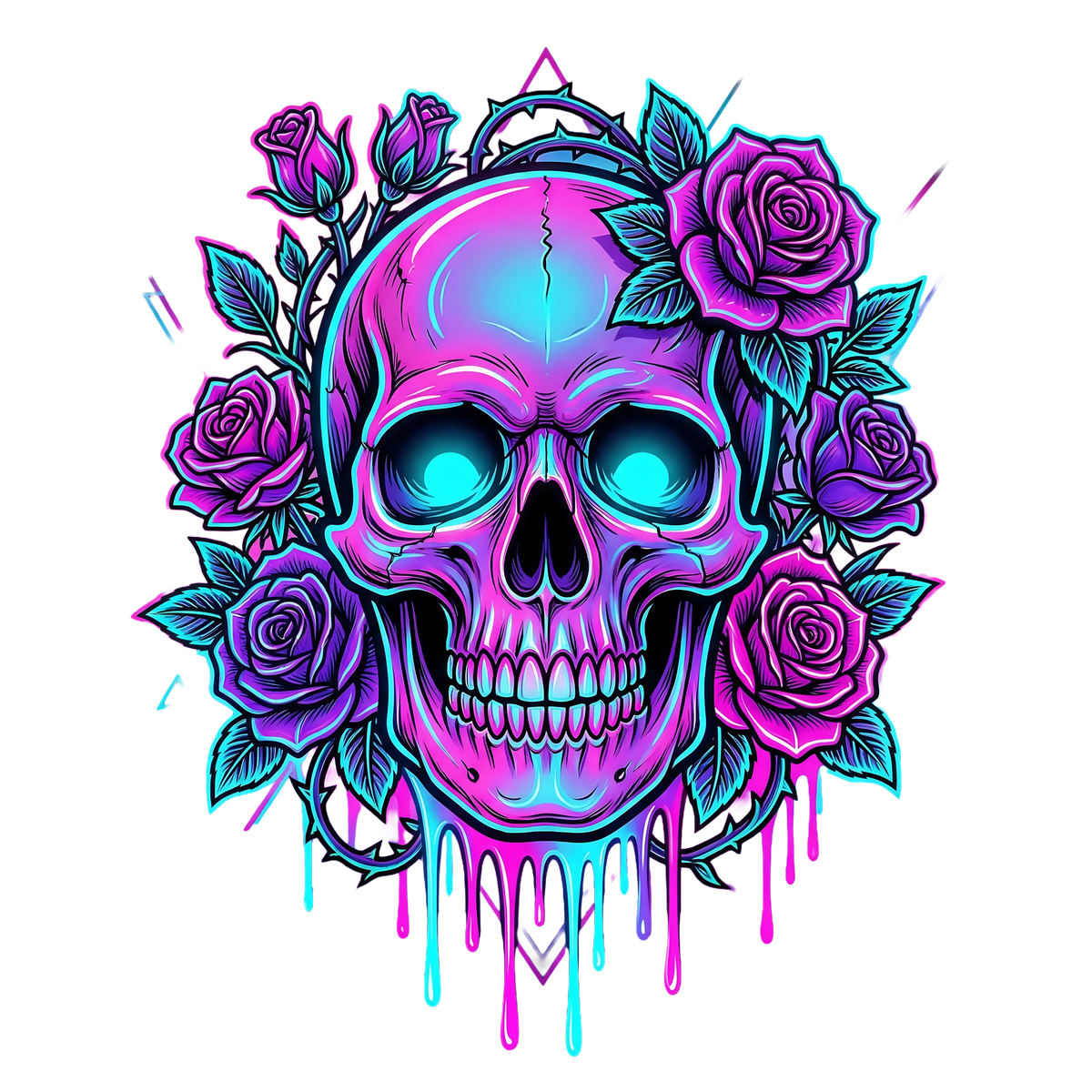 Floral Skull 24 – Bügelbild BB-6033