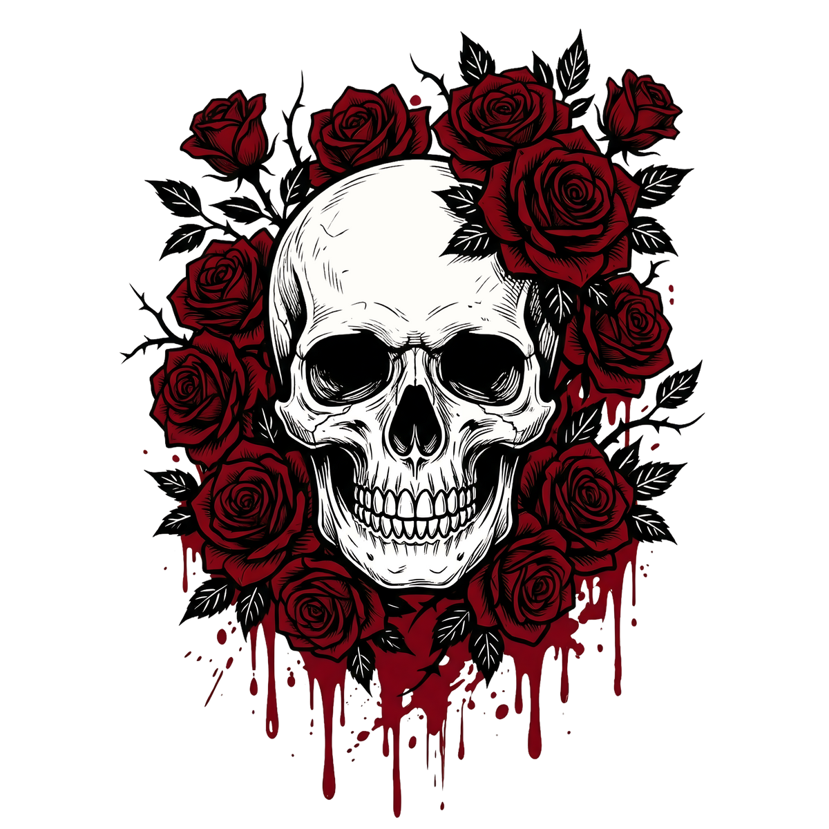 Floral Skull 26 – Bügelbild BB-6035