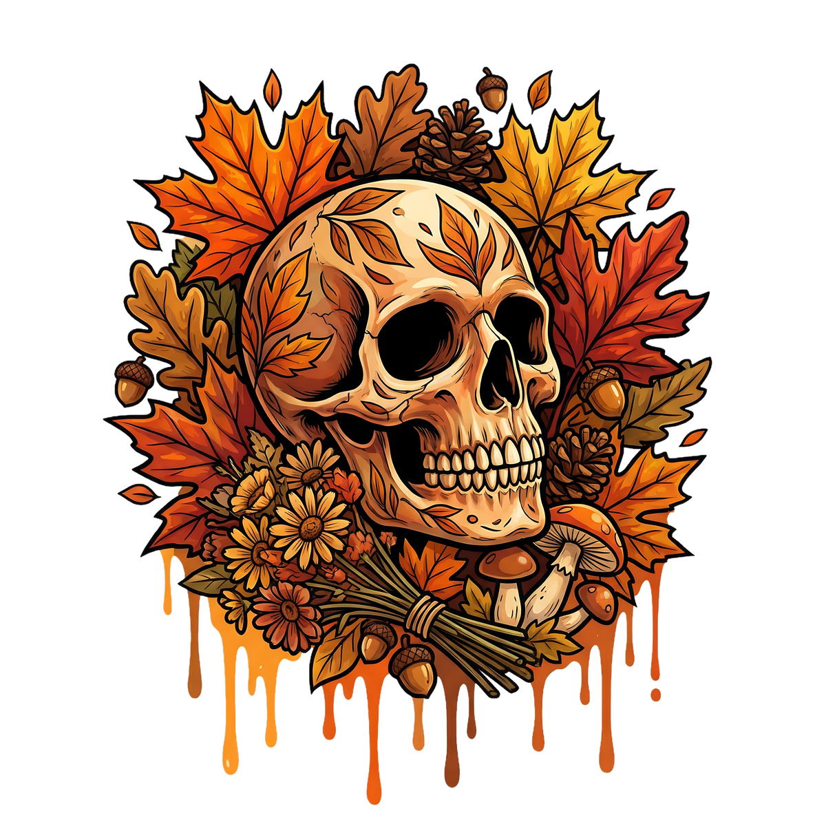 Floral Skull 27 – Bügelbild BB-6036