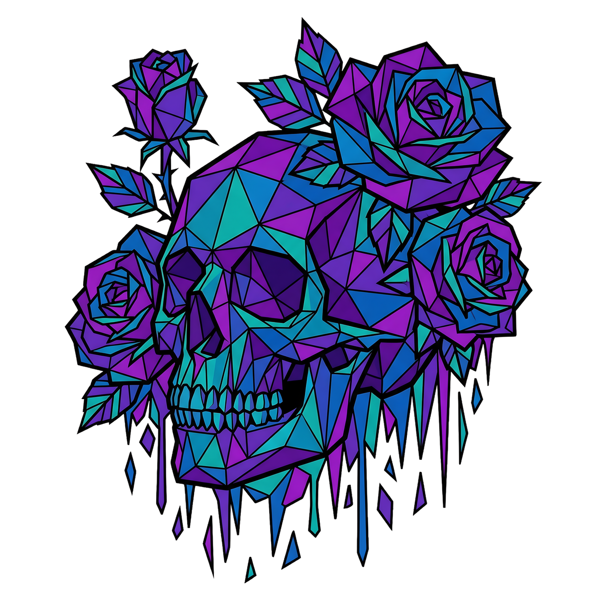 Floral Skull 31 – Bügelbild BB-6040