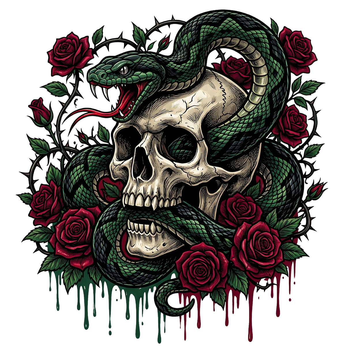 Floral Skull 5 – Bügelbild BB-6014