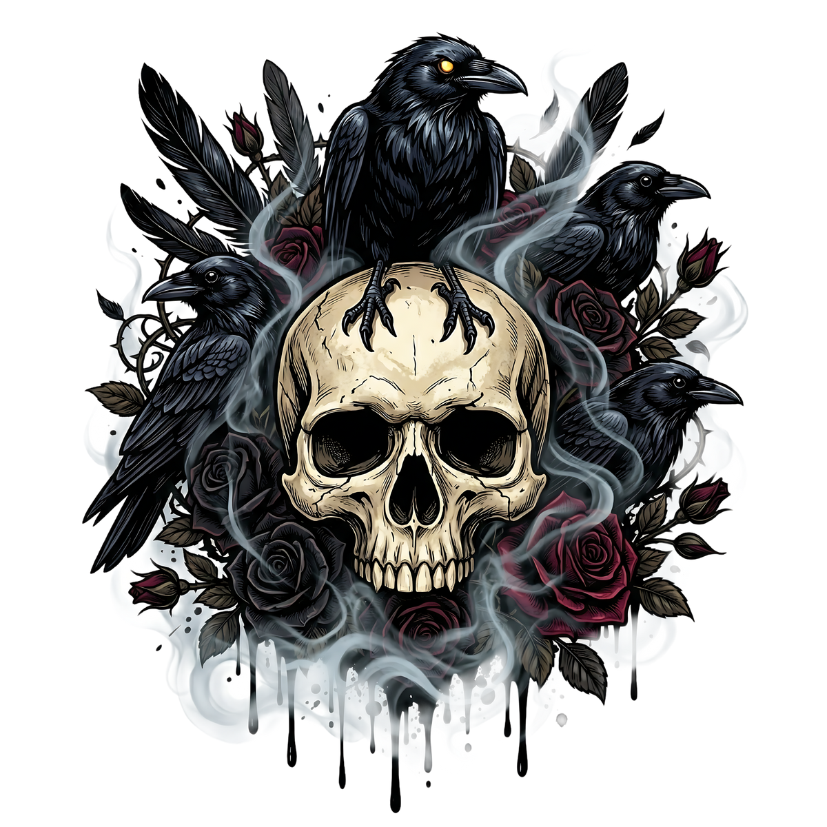 Floral Skull 7 – Bügelbild BB-6016