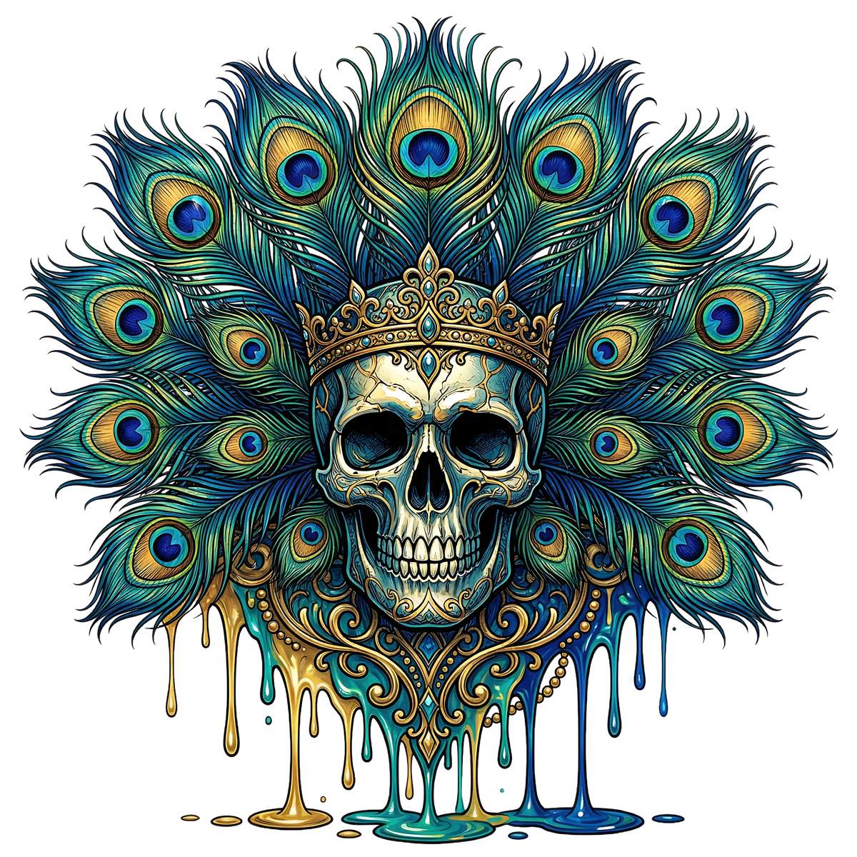 Floral Skull 8 – Bügelbild BB-6017