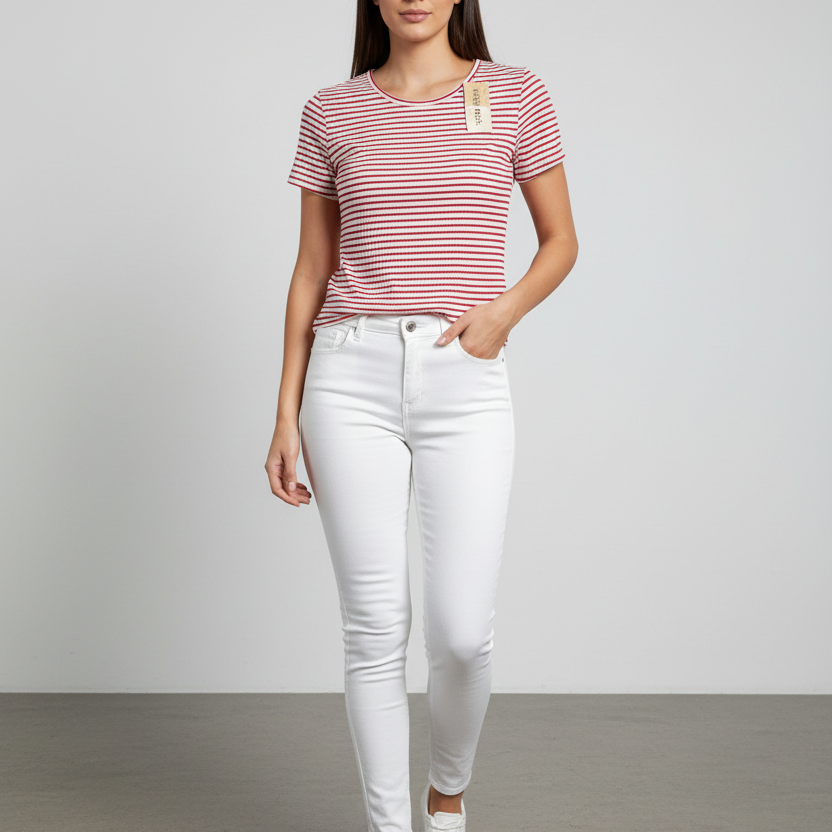 Kurzarm Gestreiftes Luna Shirt für Damen - Nicky's Kleiderstuebchen
