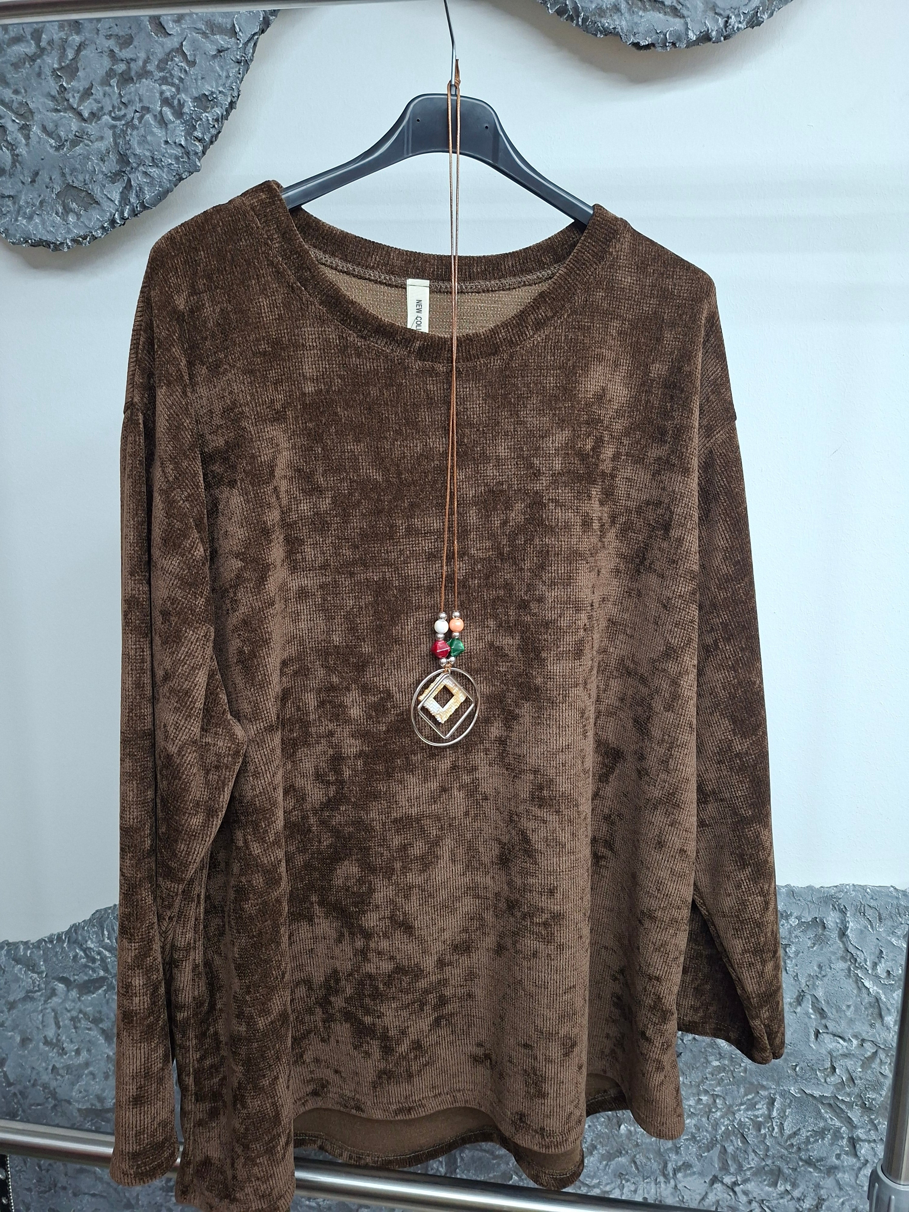 Pulli Langarm  in Cord Optik Olga