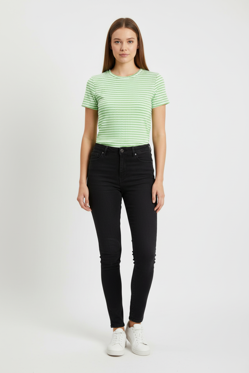 Kurzarm Gestreiftes Shirt  Luna