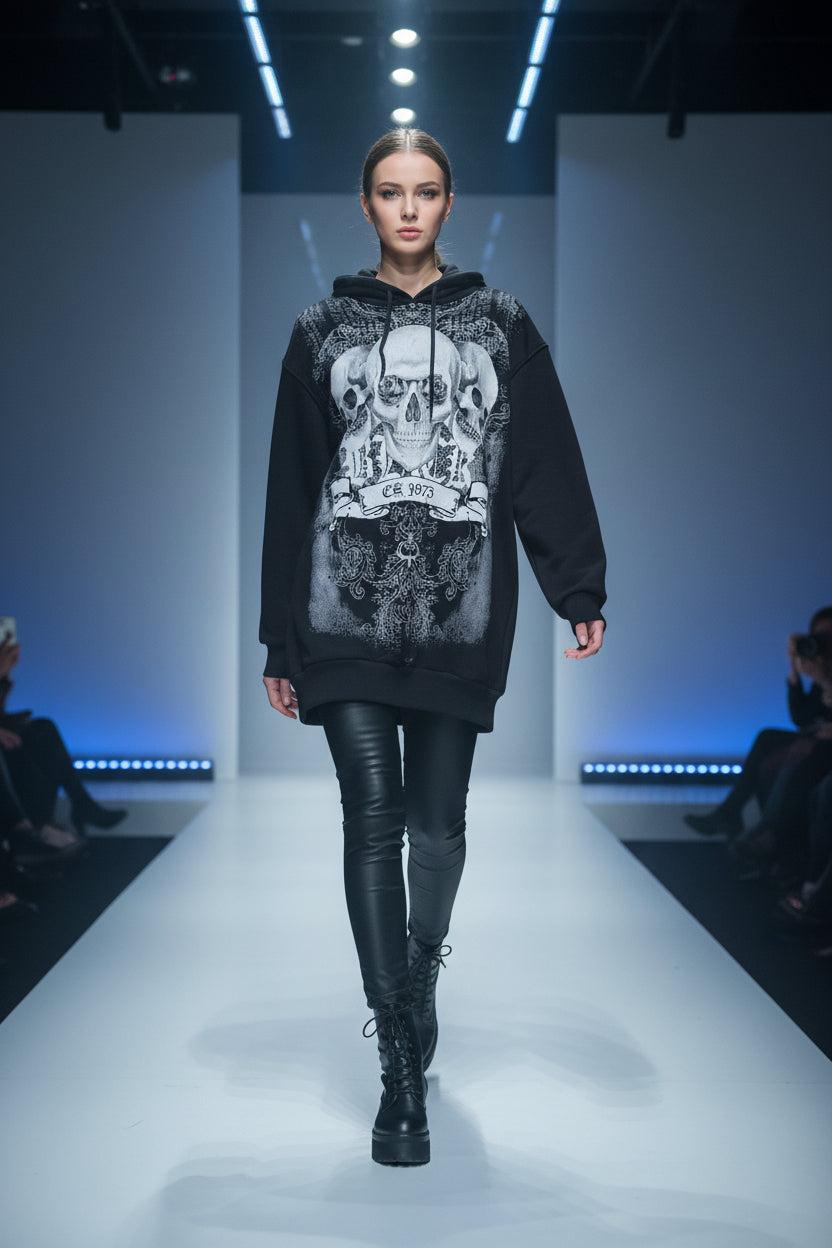 Hoodie/ Sweatshirt Gothic Skull