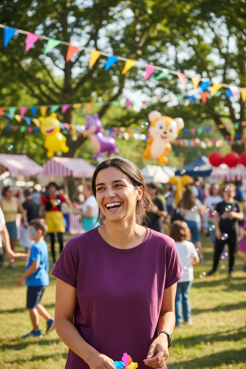 T-Shirt Fledermaus Lila