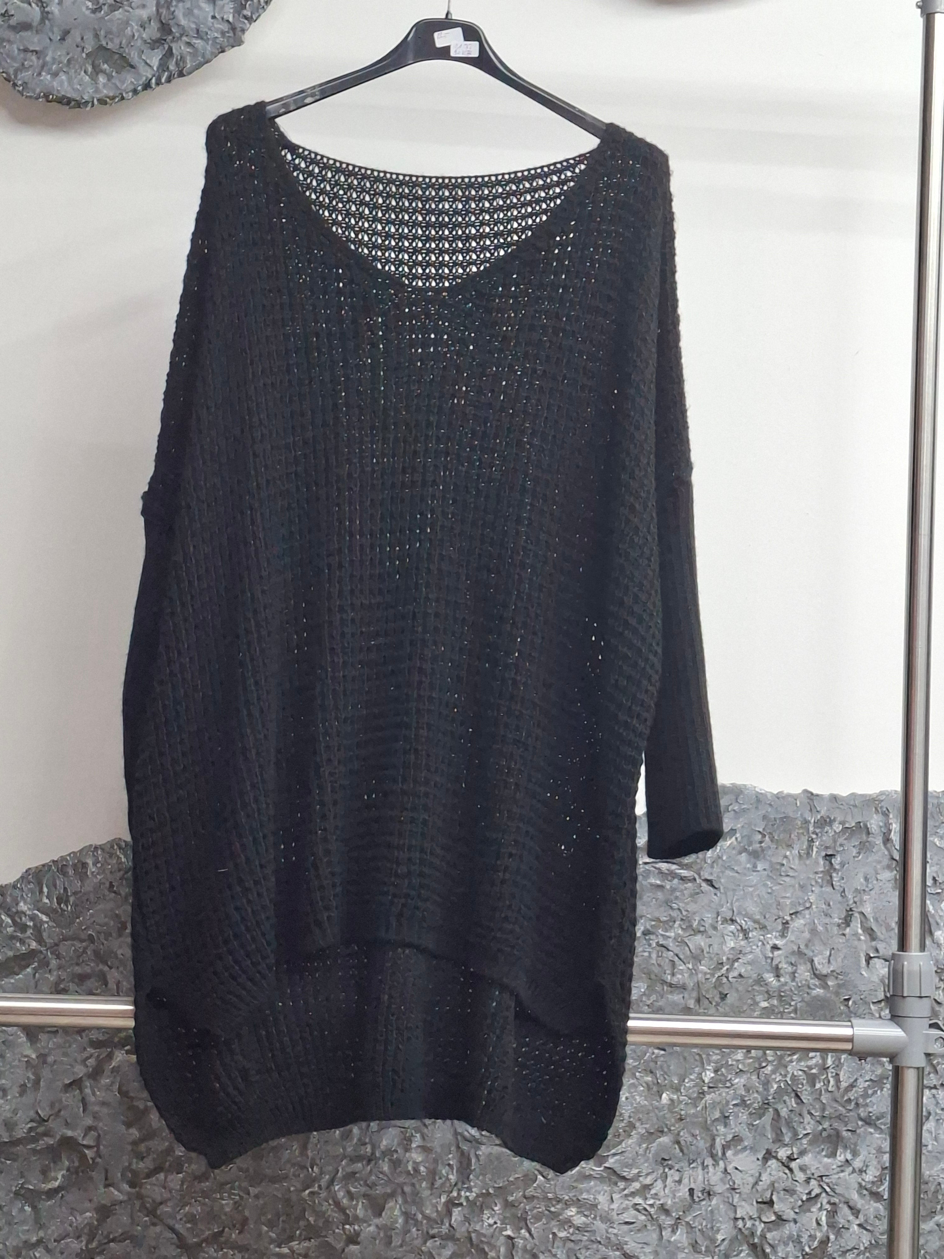 Grob Strick-Pulli stylischen V-Ausschnitt