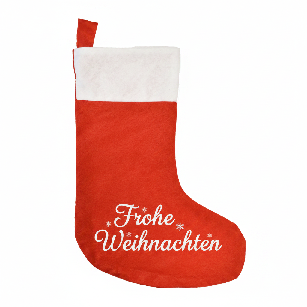 Weihnachtsstrumpf mit Spruch
